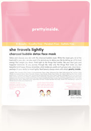 She Travels Lightly Charcoal Face Mask